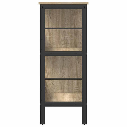 Bookshelf 4-Tier 82 x 32 x 79 cm Engineered Wood Sonoma Oak