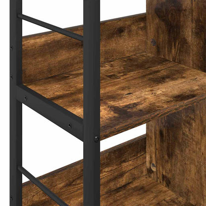Bookshelf 4-Tier 82 x 32 x 79 cm Engineered Wood Smoked Oak