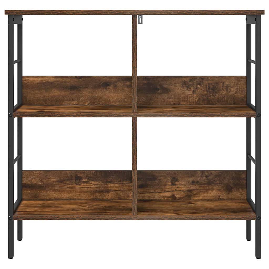 Bookshelf 4-Tier 82 x 32 x 79 cm Engineered Wood Smoked Oak