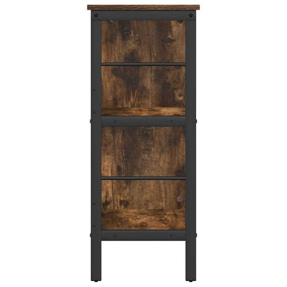 Bookshelf 4-Tier 82 x 32 x 79 cm Engineered Wood Smoked Oak