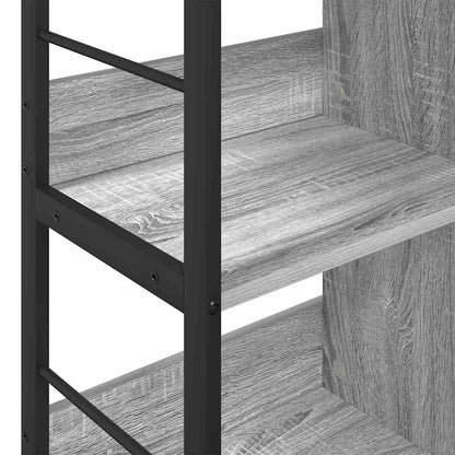 Bookshelf 4-Tier 82 x 32 x 79 cm Engineered Wood Grey Sonoma