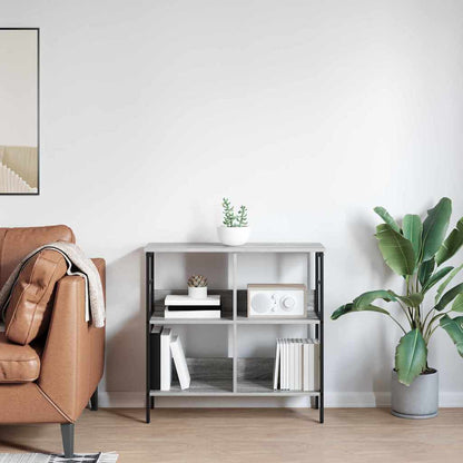 Bookshelf 4-Tier 82 x 32 x 79 cm Engineered Wood Grey Sonoma