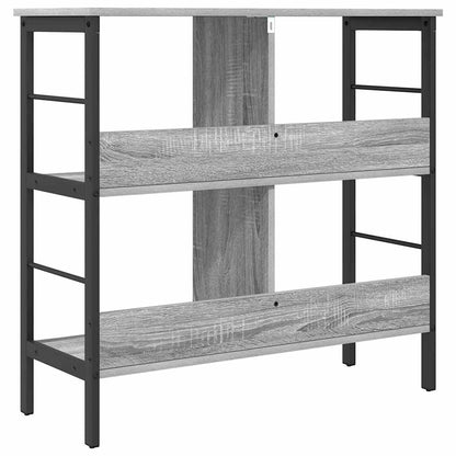 Bookshelf 4-Tier 82 x 32 x 79 cm Engineered Wood Grey Sonoma
