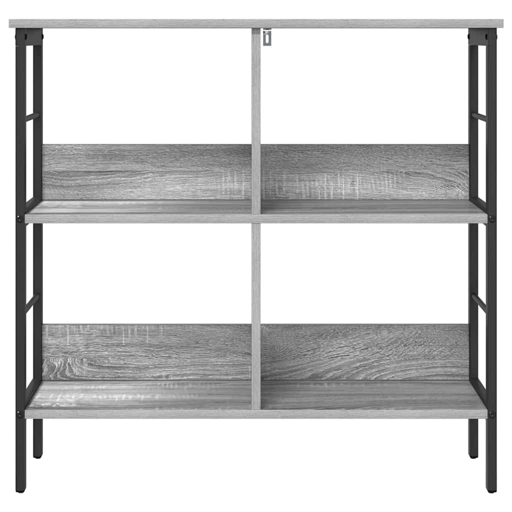 Bookshelf 4-Tier 82 x 32 x 79 cm Engineered Wood Grey Sonoma