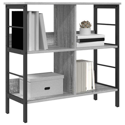 Bookshelf 4-Tier 82 x 32 x 79 cm Engineered Wood Grey Sonoma