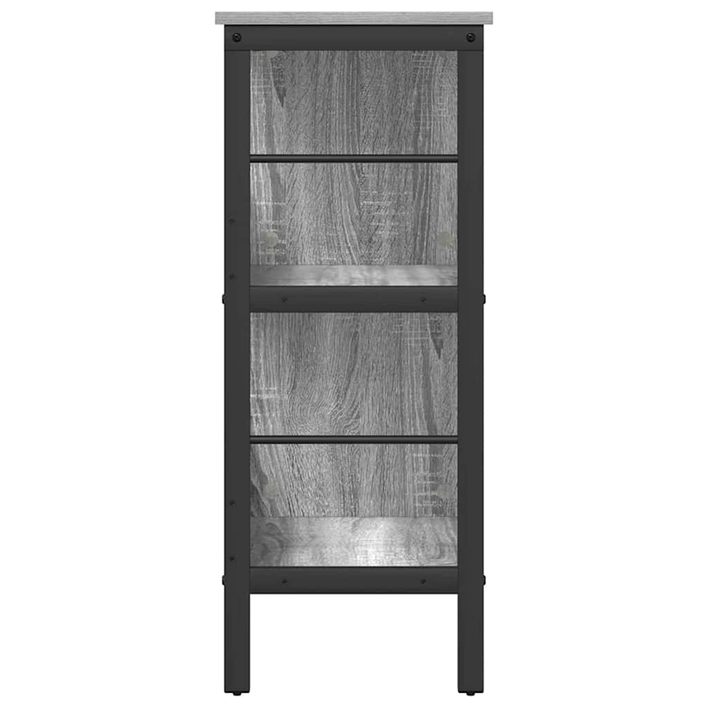 Bookshelf 4-Tier 82 x 32 x 79 cm Engineered Wood Grey Sonoma
