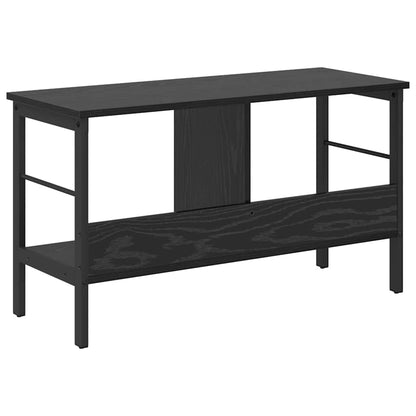 Bookshelf 2-Tier 82 x 32 x 47 cm Engineered Wood Black Oak