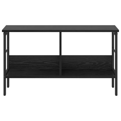 Bookshelf 2-Tier 82 x 32 x 47 cm Engineered Wood Black Oak