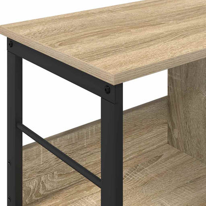 Bookshelf 2-Tier 82 x 32 x 47 cm Engineered Wood Sonoma Oak