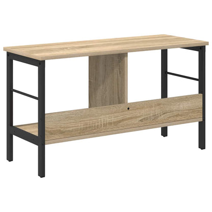 Bookshelf 2-Tier 82 x 32 x 47 cm Engineered Wood Sonoma Oak