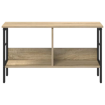 Bookshelf 2-Tier 82 x 32 x 47 cm Engineered Wood Sonoma Oak
