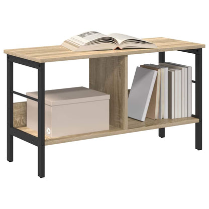 Bookshelf 2-Tier 82 x 32 x 47 cm Engineered Wood Sonoma Oak