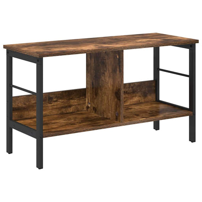 Bookshelf 2-Tier 82 x 32 x 47 cm Engineered Wood Smoked Oak