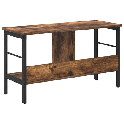Bookshelf 2-Tier 82 x 32 x 47 cm Engineered Wood Smoked Oak