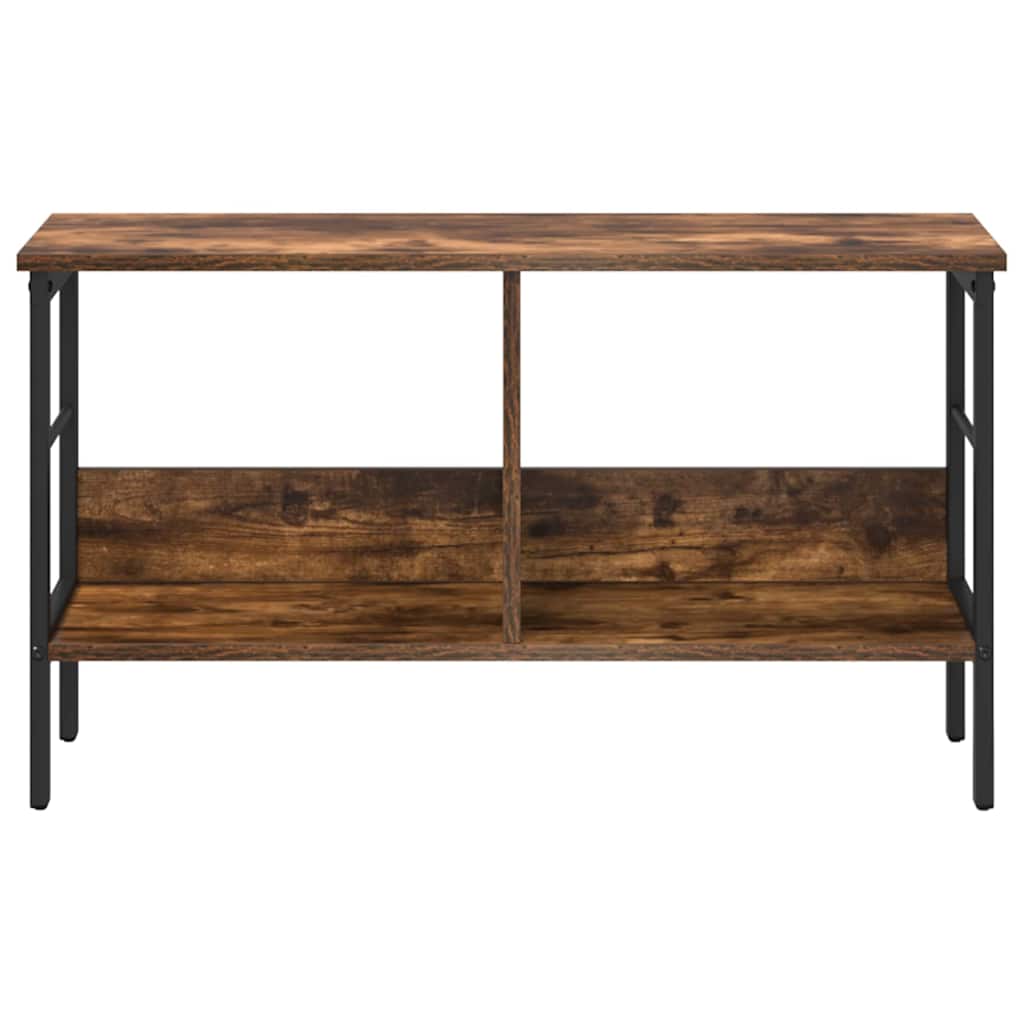 Bookshelf 2-Tier 82 x 32 x 47 cm Engineered Wood Smoked Oak