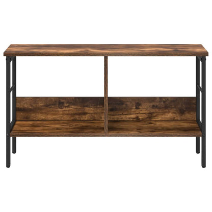 Bookshelf 2-Tier 82 x 32 x 47 cm Engineered Wood Smoked Oak