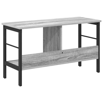 Bookshelf 2-Tier 82 x 32 x 47 cm Engineered Wood Grey Sonoma