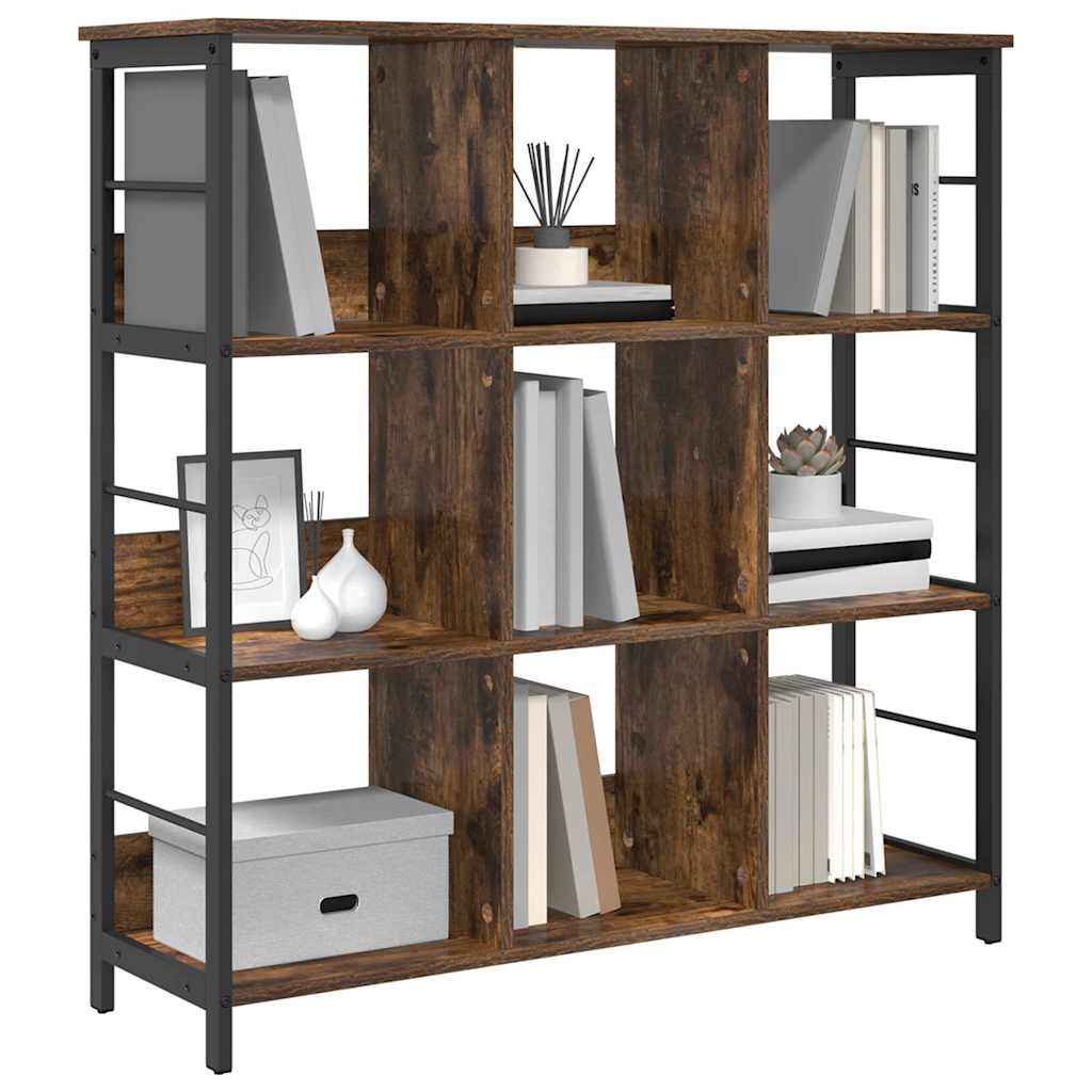 Bookshelf Smoked Oak 102 x 32 x 104.5 cm Engineered Wood