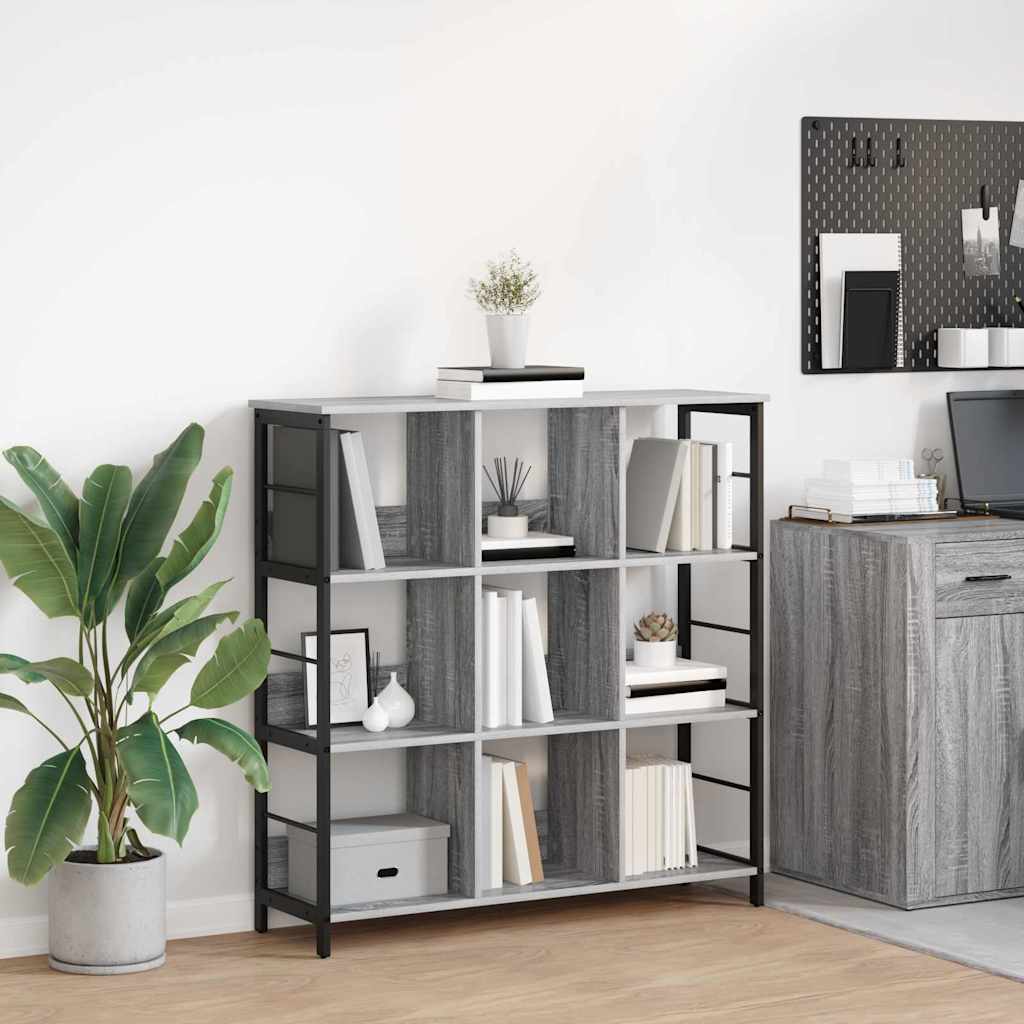 Bookshelf Grey Sonoma 102 x 32 x 104.5 cm Engineered Wood