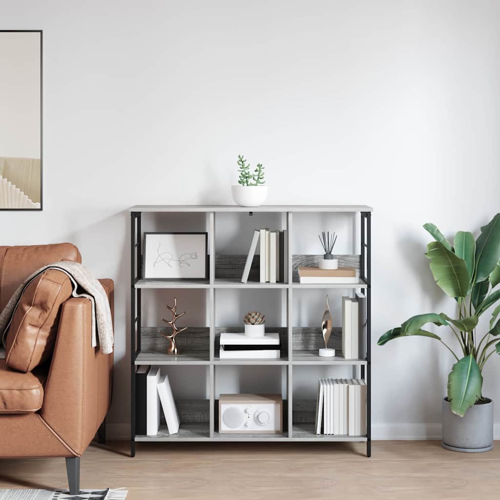Bookshelf 9-Tier 102 x 32 x 104.5 cm Engineered Wood