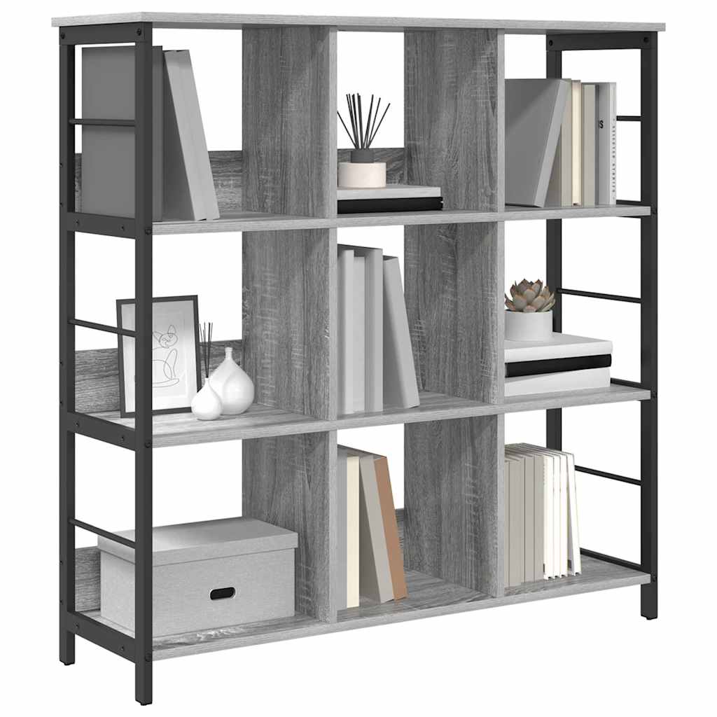 Bookshelf Grey Sonoma 102 x 32 x 104.5 cm Engineered Wood