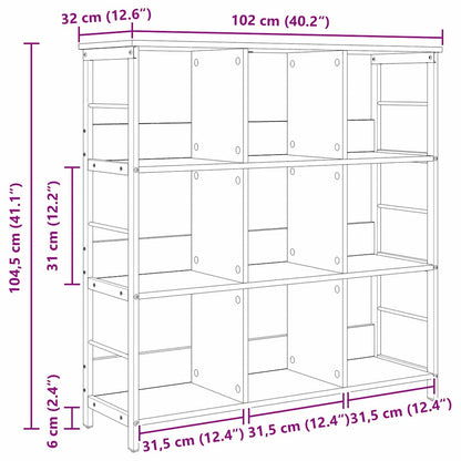 Bookshelf Artisan Oak 102 x 32 x 104.5 cm Engineered Wood