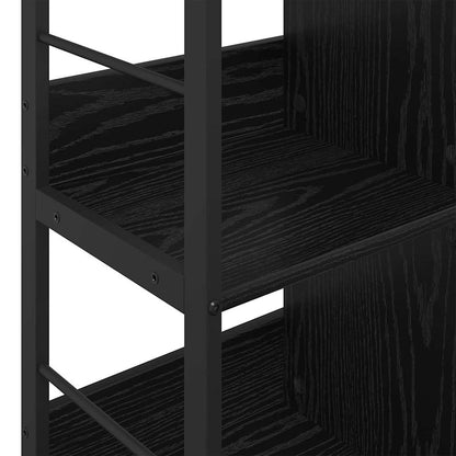 Bookshelf 6-Tier 102 x 32 x 72.5 cm Engineered Wood Black Oak
