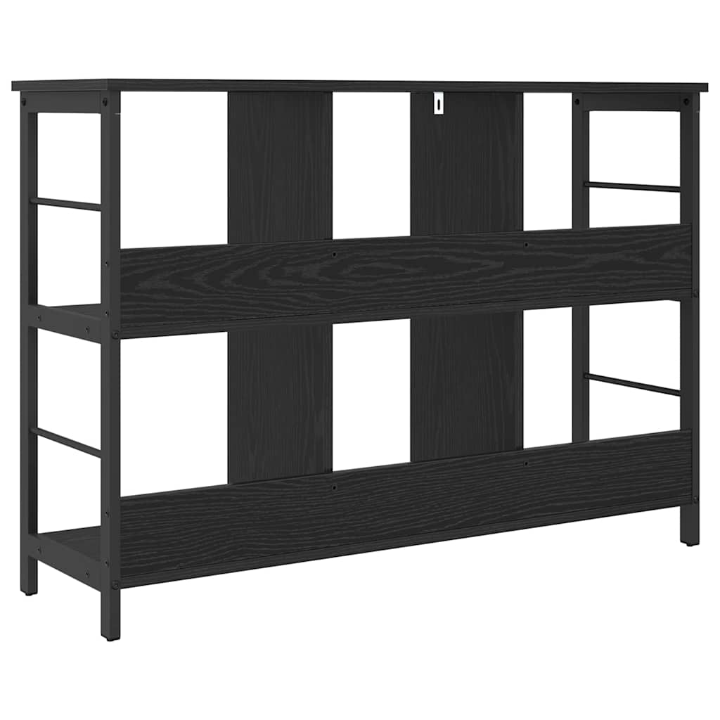 Bookshelf 6-Tier 102 x 32 x 72.5 cm Engineered Wood Black Oak