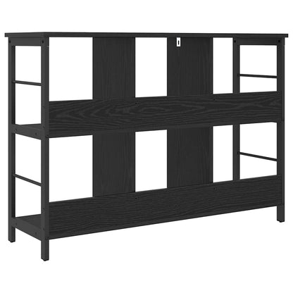 Bookshelf 6-Tier 102 x 32 x 72.5 cm Engineered Wood Black Oak