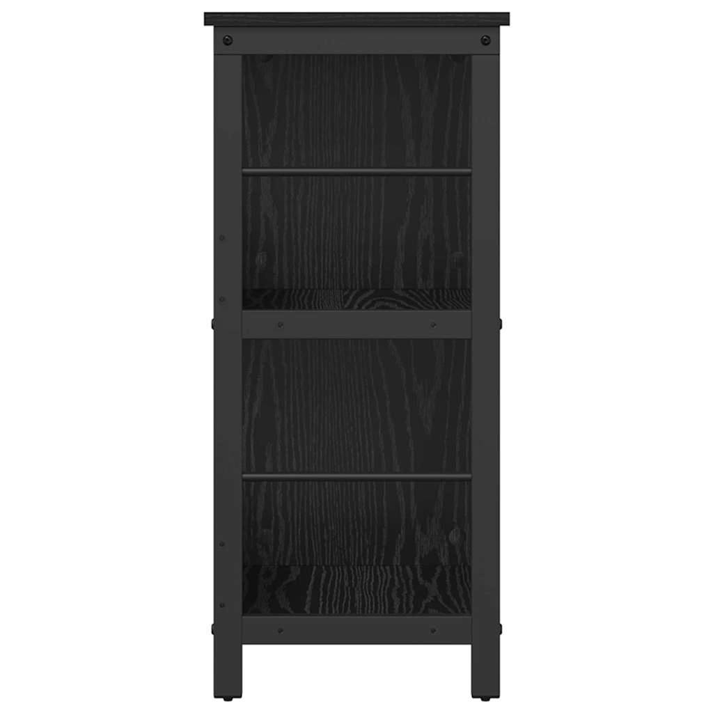 Bookshelf 6-Tier 102 x 32 x 72.5 cm Engineered Wood Black Oak