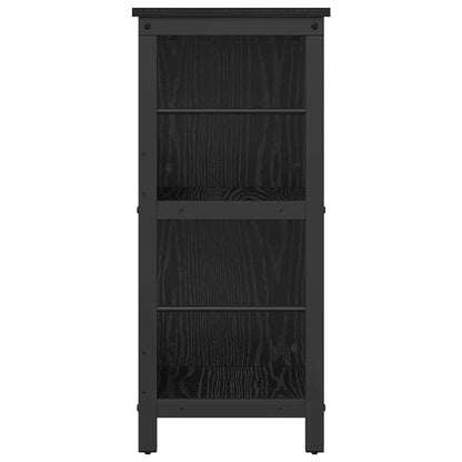 Bookshelf 6-Tier 102 x 32 x 72.5 cm Engineered Wood Black Oak