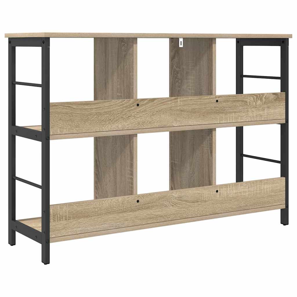 Bookshelf 6-Tier 102 x 32 x 72.5 cm Engineered Wood Sonoma Oak