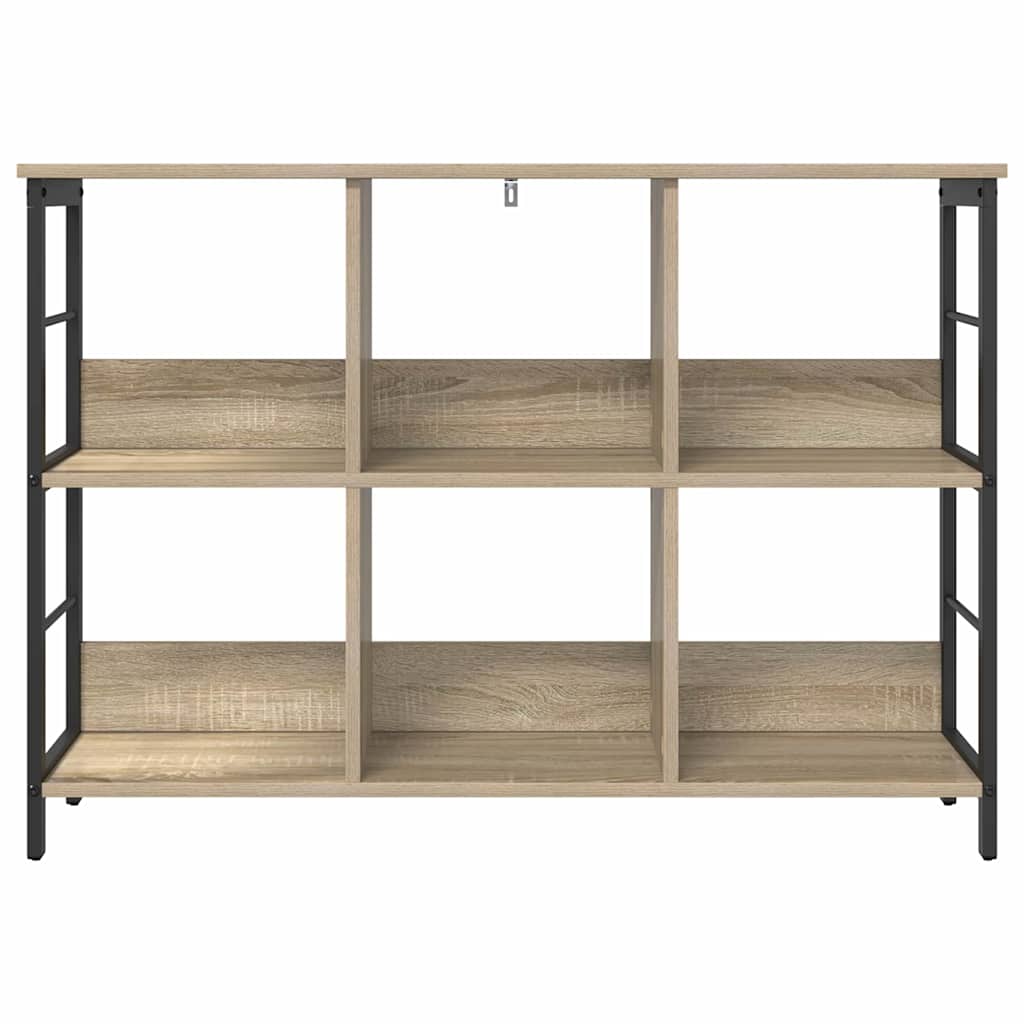 Bookshelf 6-Tier 102 x 32 x 72.5 cm Engineered Wood Sonoma Oak