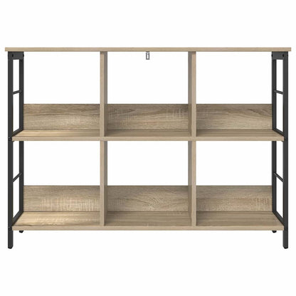 Bookshelf 6-Tier 102 x 32 x 72.5 cm Engineered Wood Sonoma Oak
