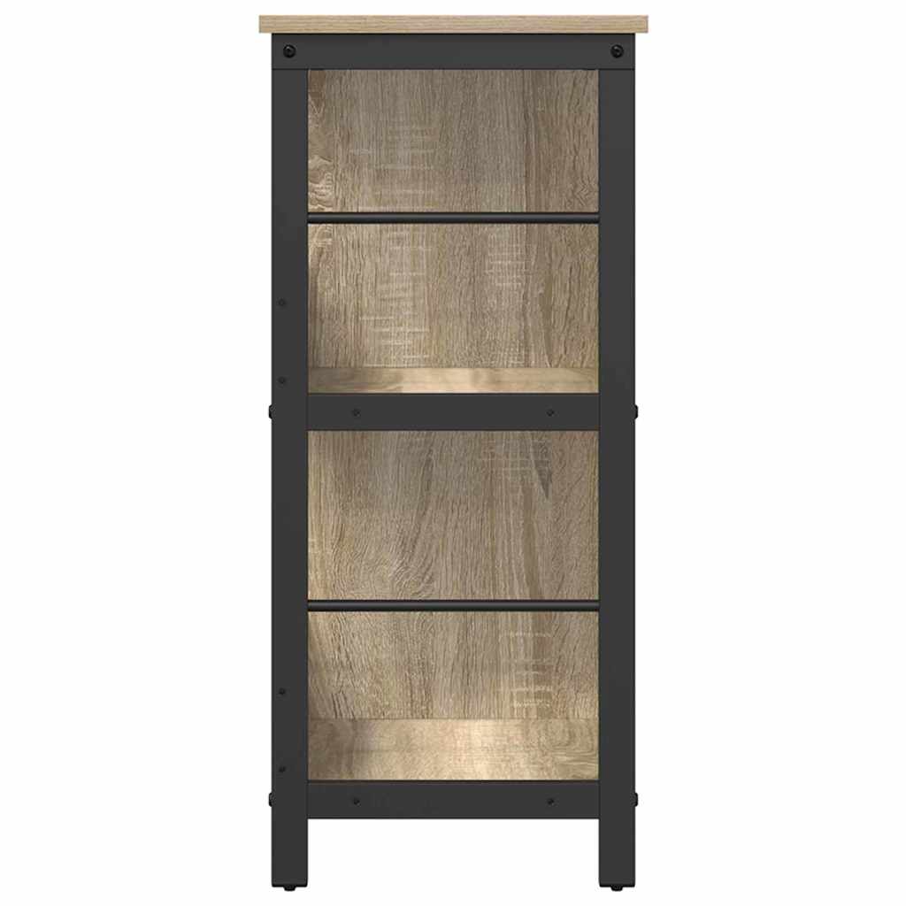 Bookshelf 6-Tier 102 x 32 x 72.5 cm Engineered Wood Sonoma Oak