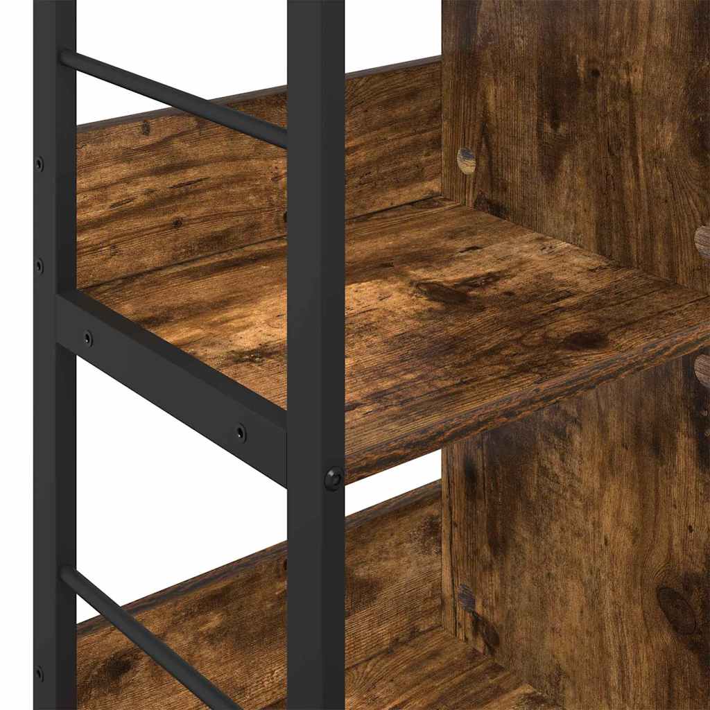 Bookshelf 6-Tier 102 x 32 x 72.5 cm Engineered Wood Smoked Oak