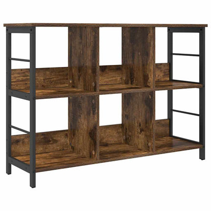 Bookshelf 6-Tier 102 x 32 x 72.5 cm Engineered Wood Smoked Oak