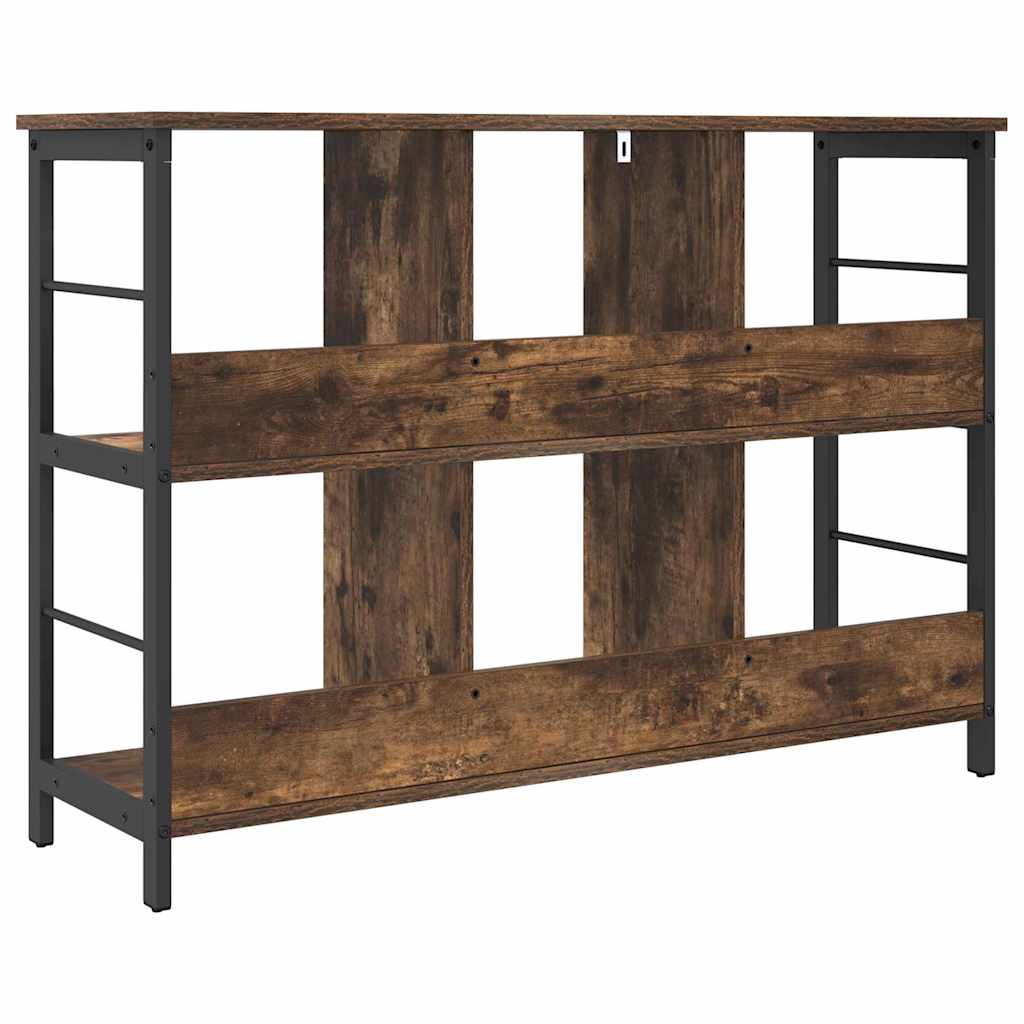 Bookshelf 6-Tier 102 x 32 x 72.5 cm Engineered Wood Smoked Oak