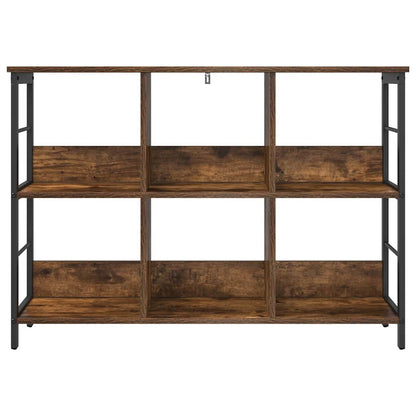 Bookshelf 6-Tier 102 x 32 x 72.5 cm Engineered Wood Smoked Oak