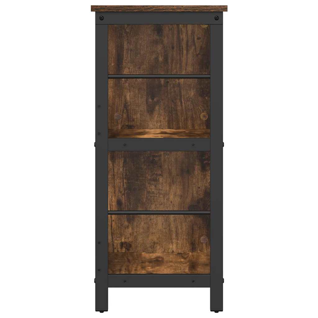 Bookshelf 6-Tier 102 x 32 x 72.5 cm Engineered Wood Smoked Oak