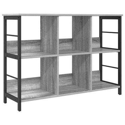 Bookshelf 6-Tier 102 x 32 x 72.5 cm Engineered Wood Grey Sonoma