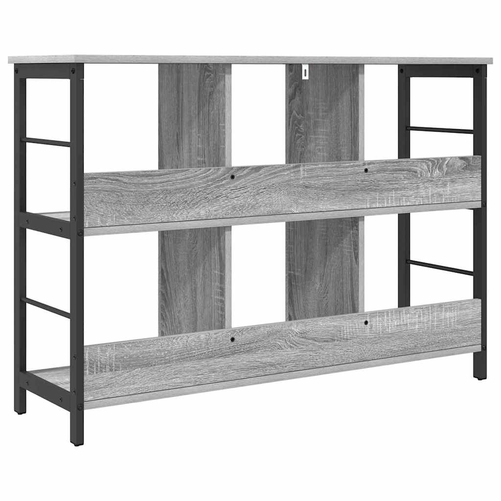 Bookshelf Grey Sonoma 102 x 32 x 72.5 cm Engineered Wood