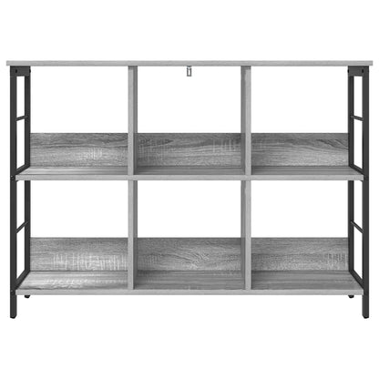 Bookshelf 6-Tier 102 x 32 x 72.5 cm Engineered Wood Grey Sonoma