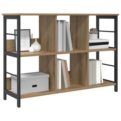 Bookshelf 6-Tier 102 x 32 x 72.5 cm Engineered Wood Artisan Oak