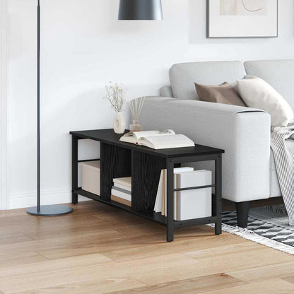 Bookshelf 3-Tier 102 x 32 x 40.5 cm Engineered Wood Black Oak