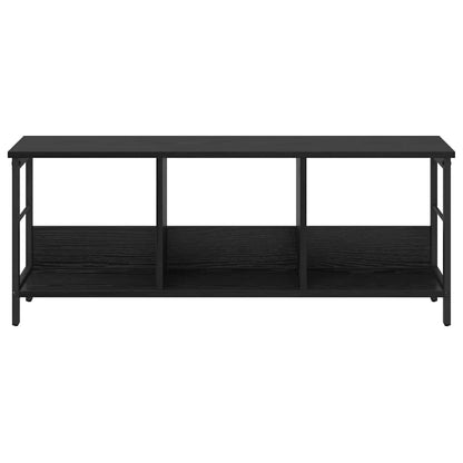 Bookshelf 3-Tier 102 x 32 x 40.5 cm Engineered Wood Black Oak