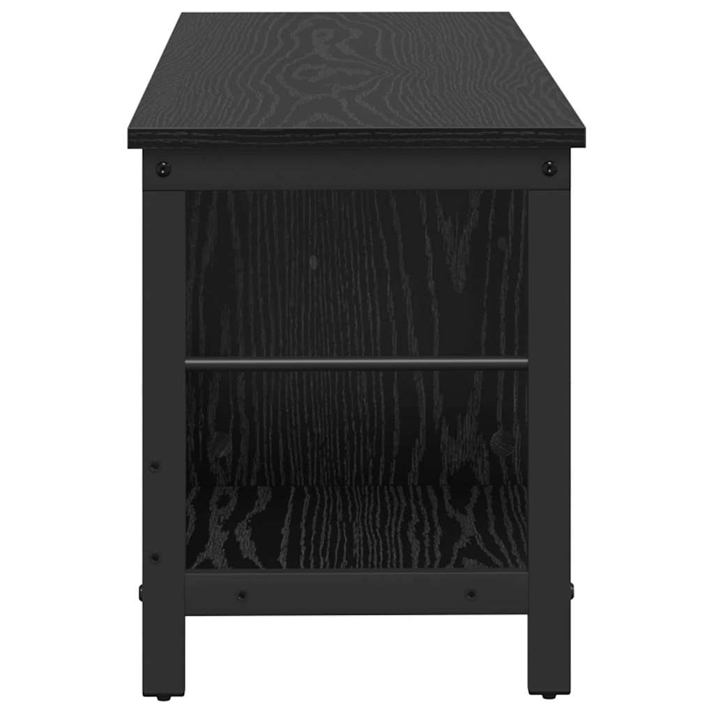 Bookshelf 3-Tier 102 x 32 x 40.5 cm Engineered Wood Black Oak