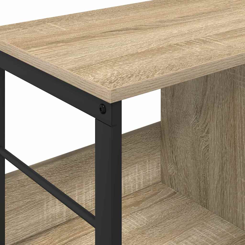 Bookshelf 3-Tier 102 x 32 x 40.5 cm Engineered Wood Sonoma Oak