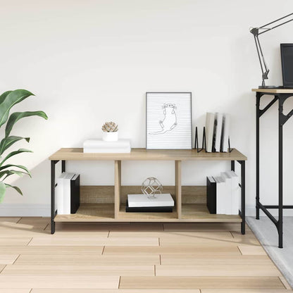 Bookshelf 3-Tier 102 x 32 x 40.5 cm Engineered Wood Sonoma Oak