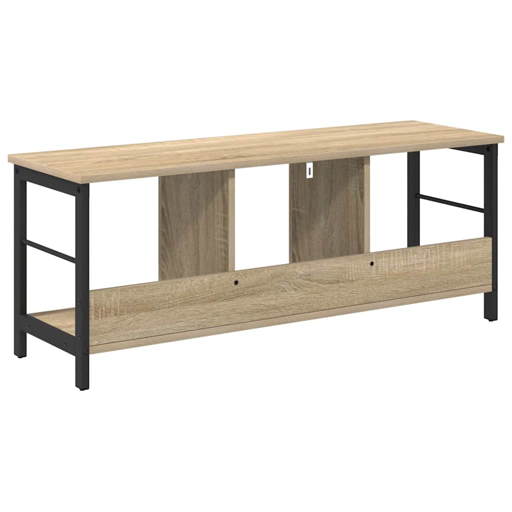 Bookshelf 3-Tier 102 x 32 x 40.5 cm Engineered Wood Sonoma Oak